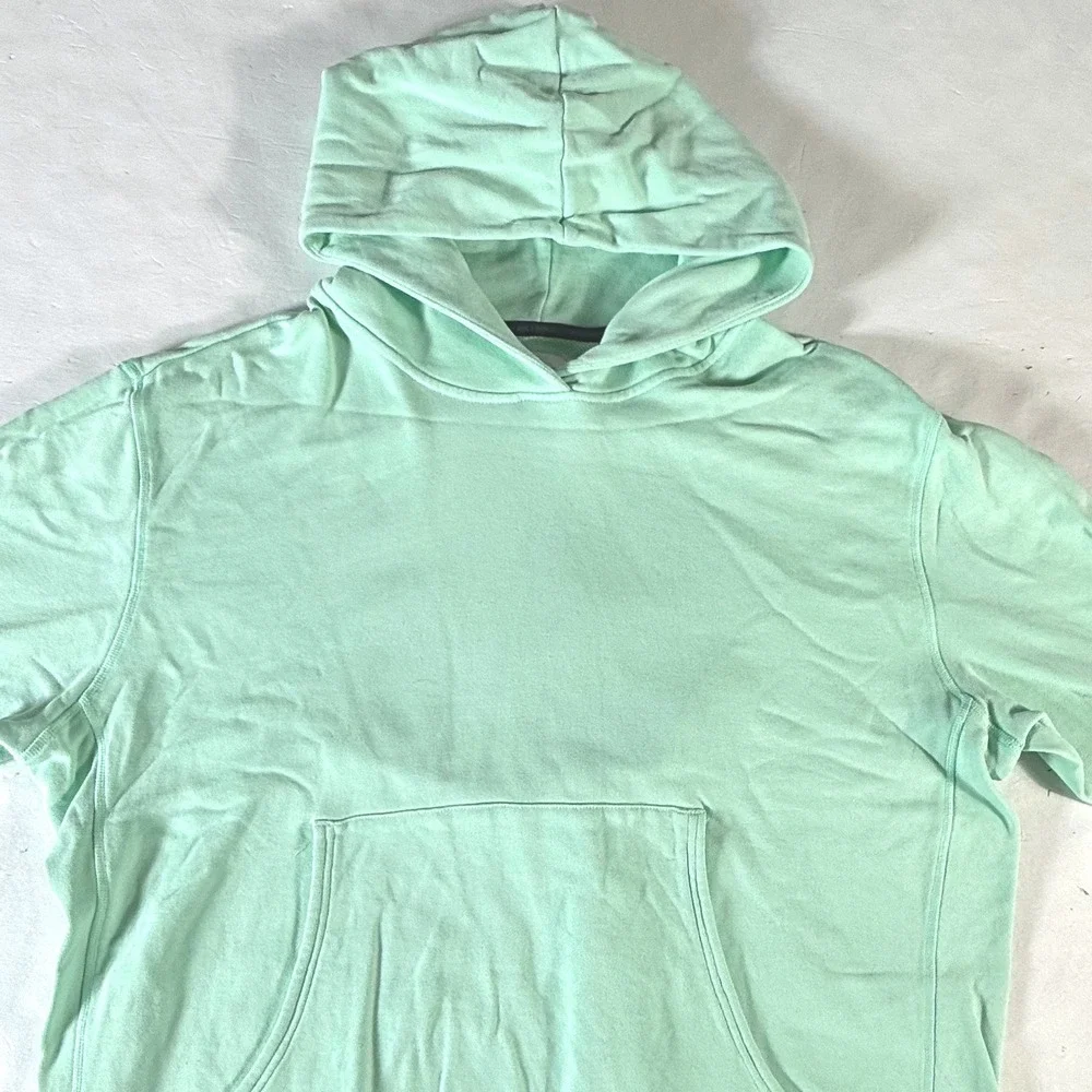 Adidas Adicross Hoodie Mens XL Mint Green Organic Cotton Graphic‎ Back Pullover